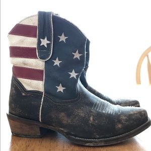 Roper American Flag Booties-Size 7.5